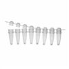 Laboratory Sterile DNase RNase Free Optical PCR Test PCR Tube 8 Strips 0.2ml 0.1ml With Attached Cap
